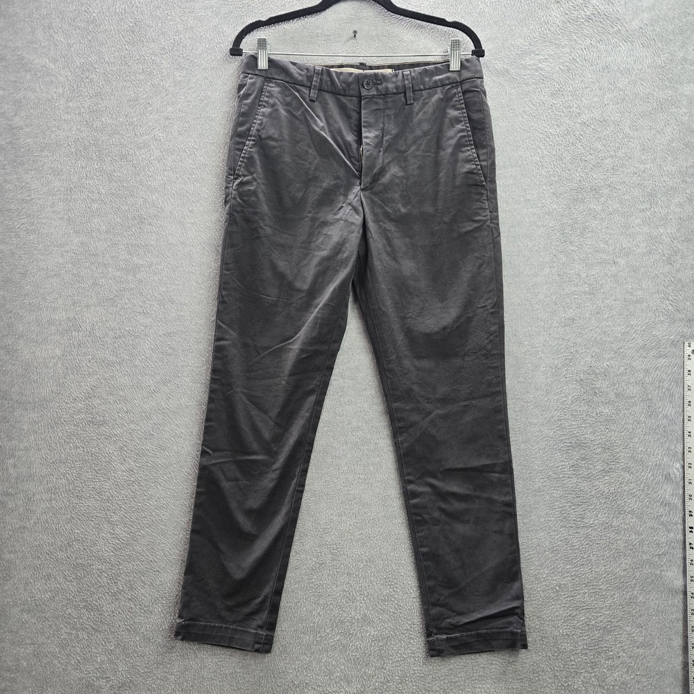 Banana Republic Men Pants 30X30 Gray Chino Lived-In Skinny Fit‎ Button